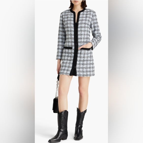 Maje Tweed Button blazer Dress Size T34 US 2/4  New NWT - Picture 2 of 9